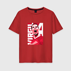 Женская футболка оверсайз Liverpool - Virgil
