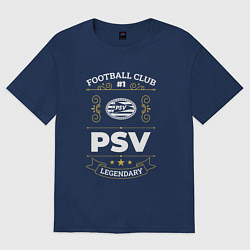 Футболка оверсайз женская PSV FC 1, цвет: тёмно-синий