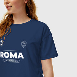 Футболка оверсайз женская Roma Форма Чемпионов, цвет: тёмно-синий — фото 2