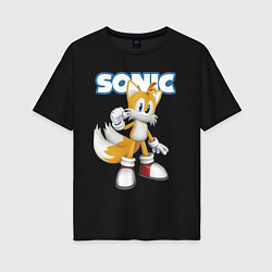 Женская футболка оверсайз Майлз Тейлз Прауэр Sonic Видеоигра