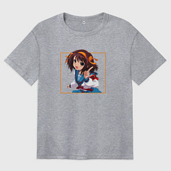 Женская футболка оверсайз Харухи art