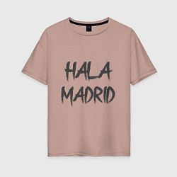 Футболка оверсайз женская Hala - Madrid, цвет: пыльно-розовый