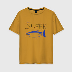 Женская футболка оверсайз Super tuna jin