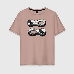 Женская футболка оверсайз Mtb chain