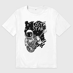 Женская футболка оверсайз Lost stars Space music