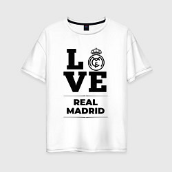 Женская футболка оверсайз Real Madrid Love Классика