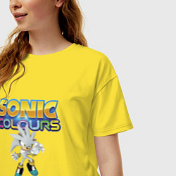 Футболка оверсайз женская Silver Hedgehog Sonic Video Game, цвет: желтый — фото 2