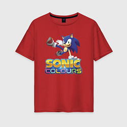 Женская футболка оверсайз Sonic Colours Hedgehog Video game