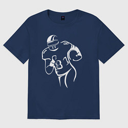 Женская футболка оверсайз Игрок в американский футбол