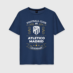 Футболка оверсайз женская Atletico Madrid FC 1, цвет: тёмно-синий