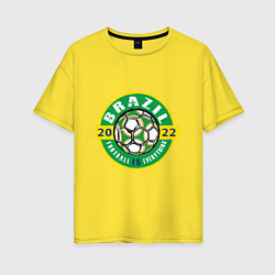 Женская футболка оверсайз Brazil 2022