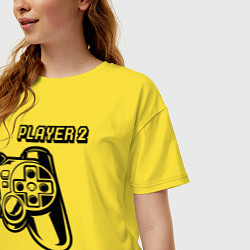 Футболка оверсайз женская Player 2 парная, цвет: желтый — фото 2