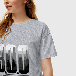 Футболка оверсайз женская 300-летие Екатеринбурга, цвет: меланж — фото 2