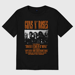 Женская футболка оверсайз GUNS-N-ROSES АФИША