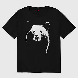 Женская футболка оверсайз Медвежий лик