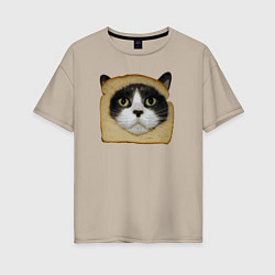 Женская футболка оверсайз Котохлебинг