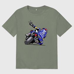 Футболка оверсайз женская Yamaha racing team Racer, цвет: авокадо