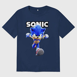 Футболка оверсайз женская Sonic the Hedgehog 2, цвет: тёмно-синий