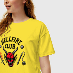 Футболка оверсайз женская Hellfire Club Stranger Things 4, цвет: желтый — фото 2