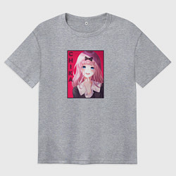 Футболка оверсайз женская Улыбка Чики арт, цвет: меланж