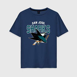 Футболка оверсайз женская SAN JOSE SHARKS NHL, цвет: тёмно-синий