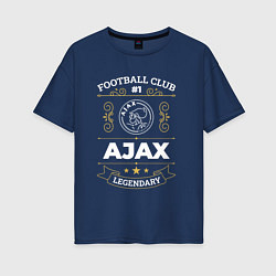 Футболка оверсайз женская Ajax: Football Club Number 1, цвет: тёмно-синий