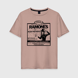Женская футболка оверсайз Live at the Palladium, NY - Ramones