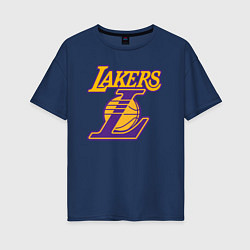 Футболка оверсайз женская Lakers Лейкерс Коби Брайант, цвет: тёмно-синий
