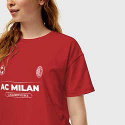 Футболка оверсайз женская AC Milan Форма Чемпионов, цвет: красный — фото 2