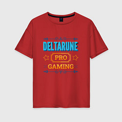 Футболка оверсайз женская Игра Deltarune PRO Gaming, цвет: красный