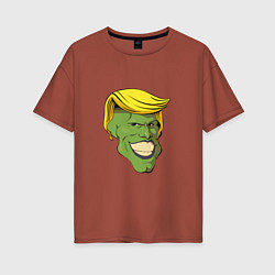 Женская футболка оверсайз Трамп - Маска