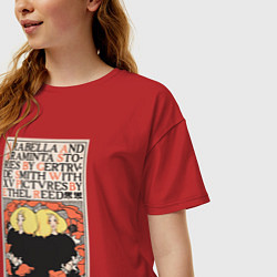 Футболка оверсайз женская Arabella and Araminta Stories Близнецы, цвет: красный — фото 2