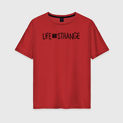 Футболка оверсайз женская Life Is Strange Game logo, цвет: красный