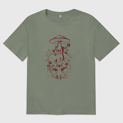 Женская футболка оверсайз Инопланетяне Нло