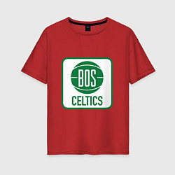 Женская футболка оверсайз Bos Celtics