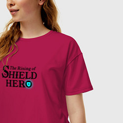 Футболка оверсайз женская The Rising of the Shield Hero logo black color, цвет: маджента — фото 2