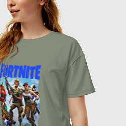Футболка оверсайз женская FORTNITE ПЕРСОНАЖИ ИГРЫ, цвет: авокадо — фото 2