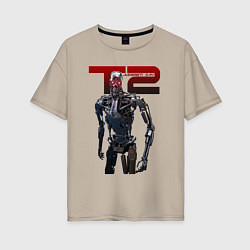 Женская футболка оверсайз Terminator 2 - T800