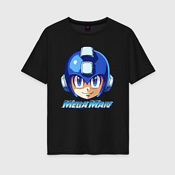 Футболка оверсайз женская Mega Man - Rockman, цвет: черный