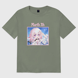 Женская футболка оверсайз Улыбка 7 марты Honkai star rail