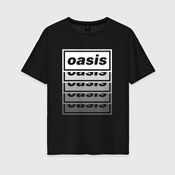 Женская футболка оверсайз Растворяющийся логотип OASIS