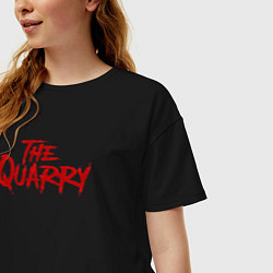 Футболка оверсайз женская The Quarry logo, цвет: черный — фото 2