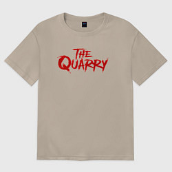 Футболка оверсайз женская The Quarry logo, цвет: миндальный