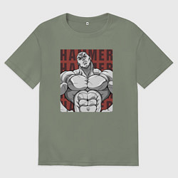 Футболка оверсайз женская Джек Хаммер, цвет: авокадо