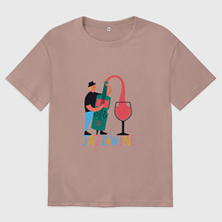 Женская футболка оверсайз Джаз и Вино