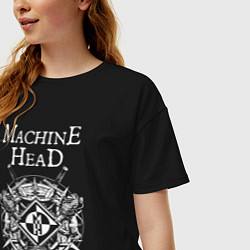 Футболка оверсайз женская Machine Head арт, цвет: черный — фото 2