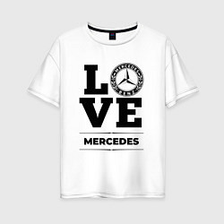 Женская футболка оверсайз Merсedes Love Classic