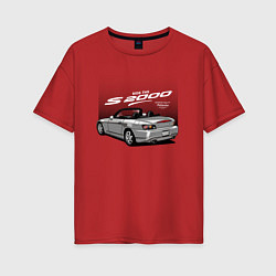 Женская футболка оверсайз Honda S2000 Хонда 2000