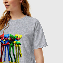 Футболка оверсайз женская GAME POPPY PLAYTIME Mini Huggies, цвет: меланж — фото 2