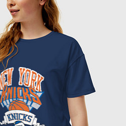 Футболка оверсайз женская NEW YORK KNIKS NBA, цвет: тёмно-синий — фото 2